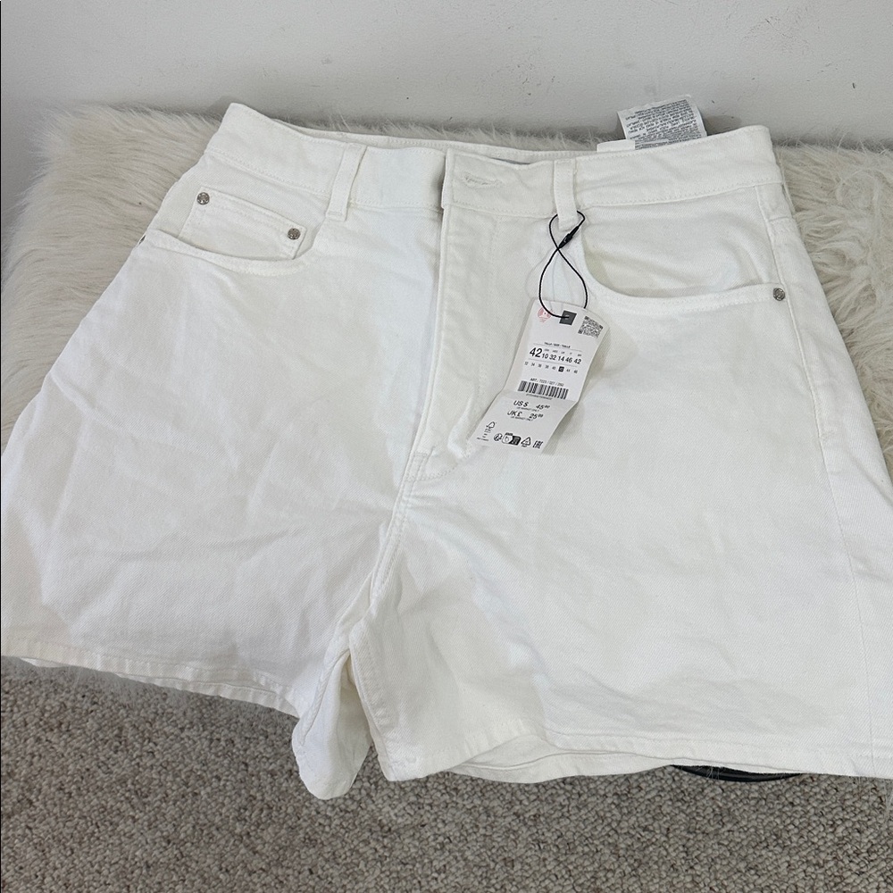 White Denim Shorts